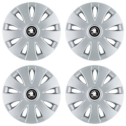 Set 4 capace roti 16 inchi (R16) compatibile SKODA, Model Aura Gri