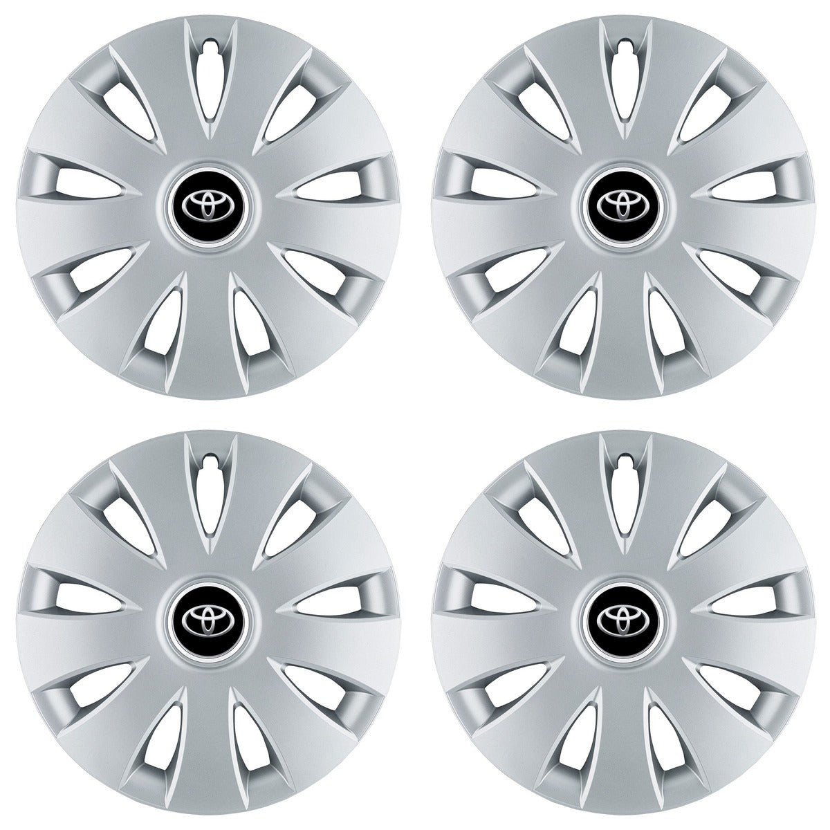 Set 4 capace roti 16 inchi (R16) compatibile TOYOTA, Model Aura Gri