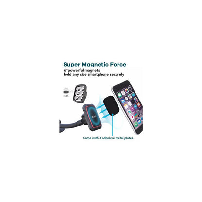 SUPORT TELEFON MAGNETIC AUTO CU FIXARE PE PARBRIZ CU VENTUZA