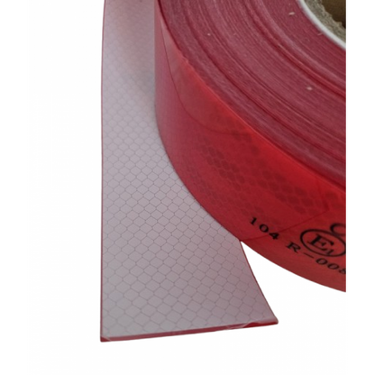 Banda reflectorizanta auto Rosu continua Premium Quality-50m/rola