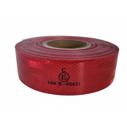 Banda reflectorizanta auto Rosu continua Premium Quality-50m/rola