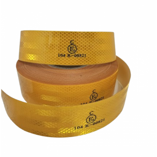 Banda reflectorizanta auto GALBENA continua Premium Quality-50m/rola