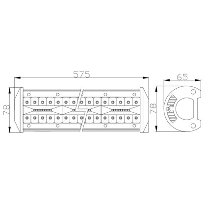 Bară Led Auto Off Road - 160W - 160 SMD LED Carguard
