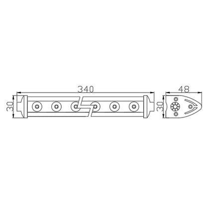 Bară Led Auto Off Road - 36W - 12 SMD LED Carguard
