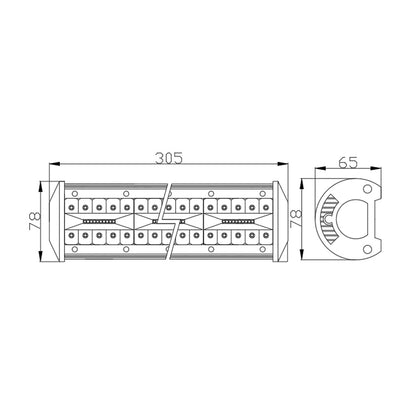 Bară Led Auto Off Road - 80W - 80 SMD LED Carguard
