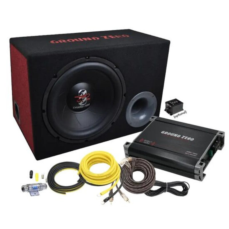 Kit Subwoofer cu Amplificator ,PACHET GROUND ZERO GZ BASS KIT 12.300X-II CONNECT