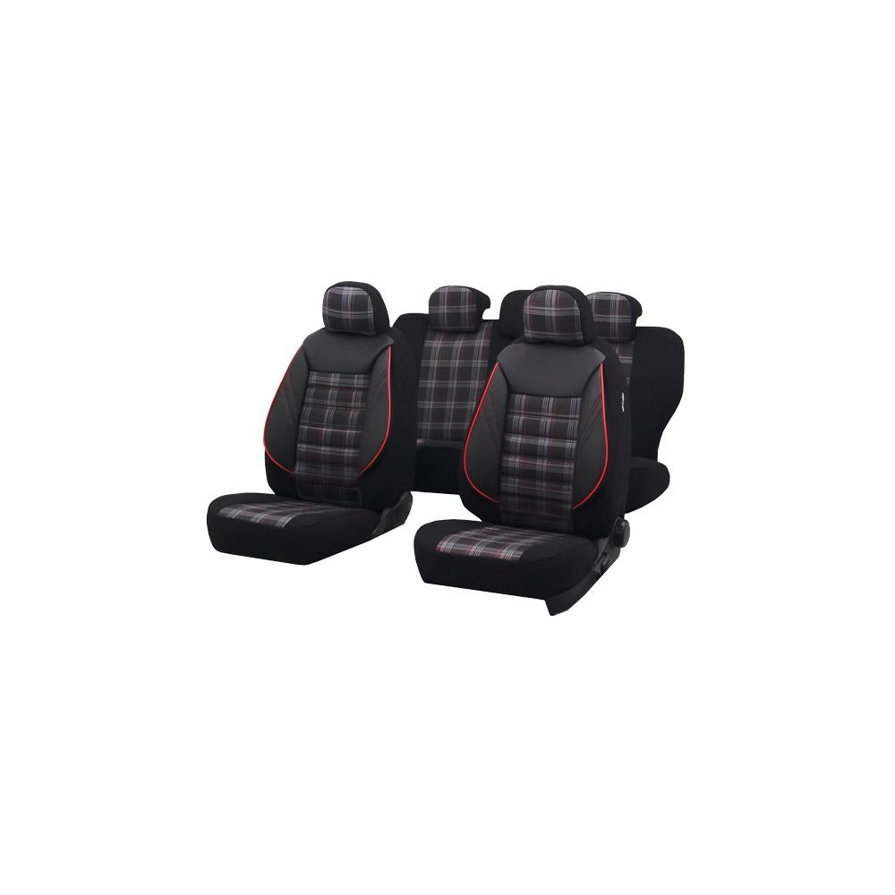 SET HUSE SCAUN SPORT NEGRU-ROSU