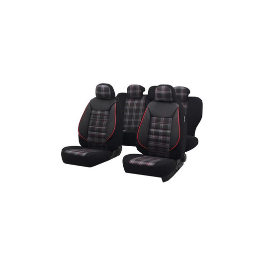 SET HUSE SCAUN SPORT NEGRU-ROSU