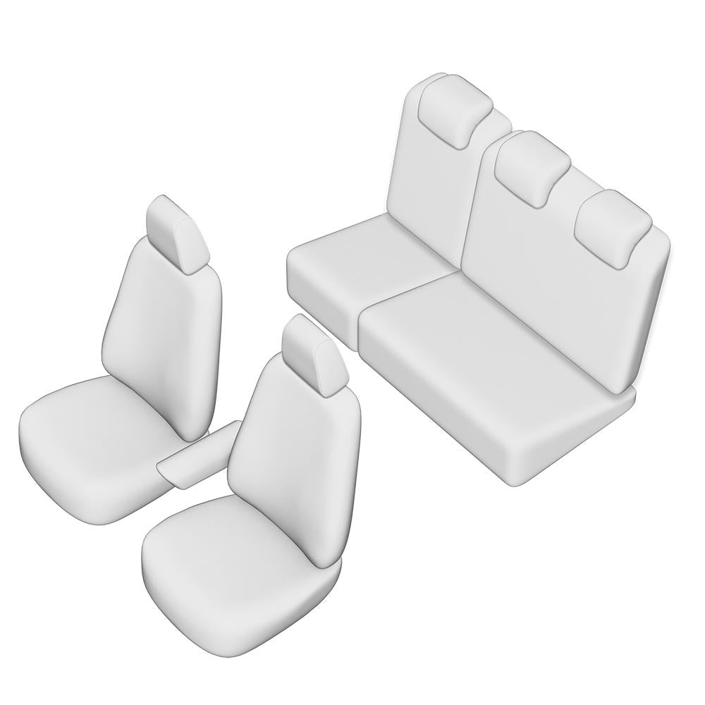SET HUSE SCAUN UMBRELLA PENTRU DACIA LODGY 5 LOCURI 2012- (BANCHETA FRACTIONATA) CU TETIERE SPATE IN FORMA DE L