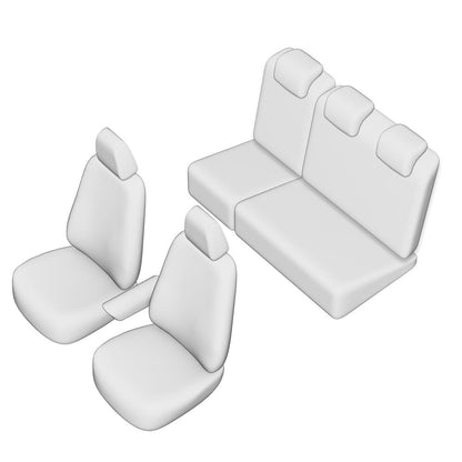 SET HUSE SCAUN UMBRELLA PENTRU DACIA LODGY 5 LOCURI 2012- (BANCHETA FRACTIONATA) CU TETIERE SPATE IN FORMA DE L