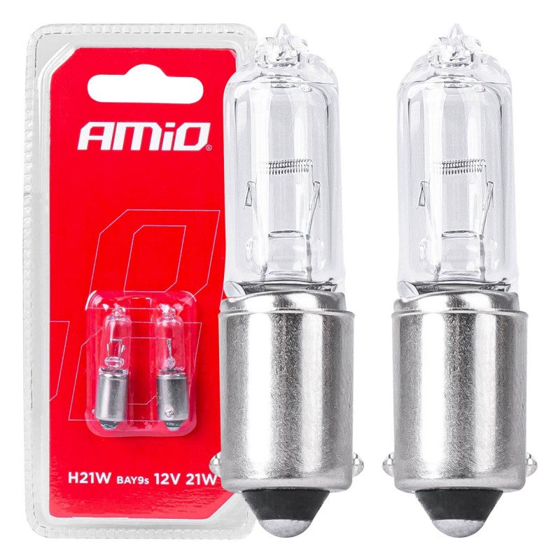 Bec halogen BAY9S H21W 12V 21W white 2pcs blister