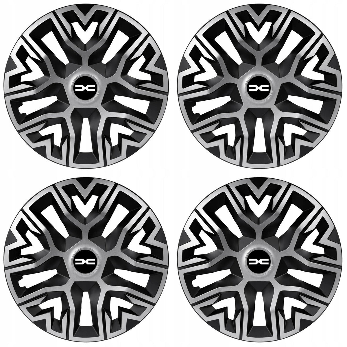 Set 4 Capace Roti 16 inchi (R16) Best Gri-Negru, Compatibile Cu Dacia Nou