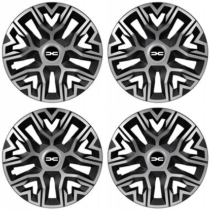 Set 4 Capace Roti 16 inchi (R16) Best Gri-Negru, Compatibile Cu Dacia Nou