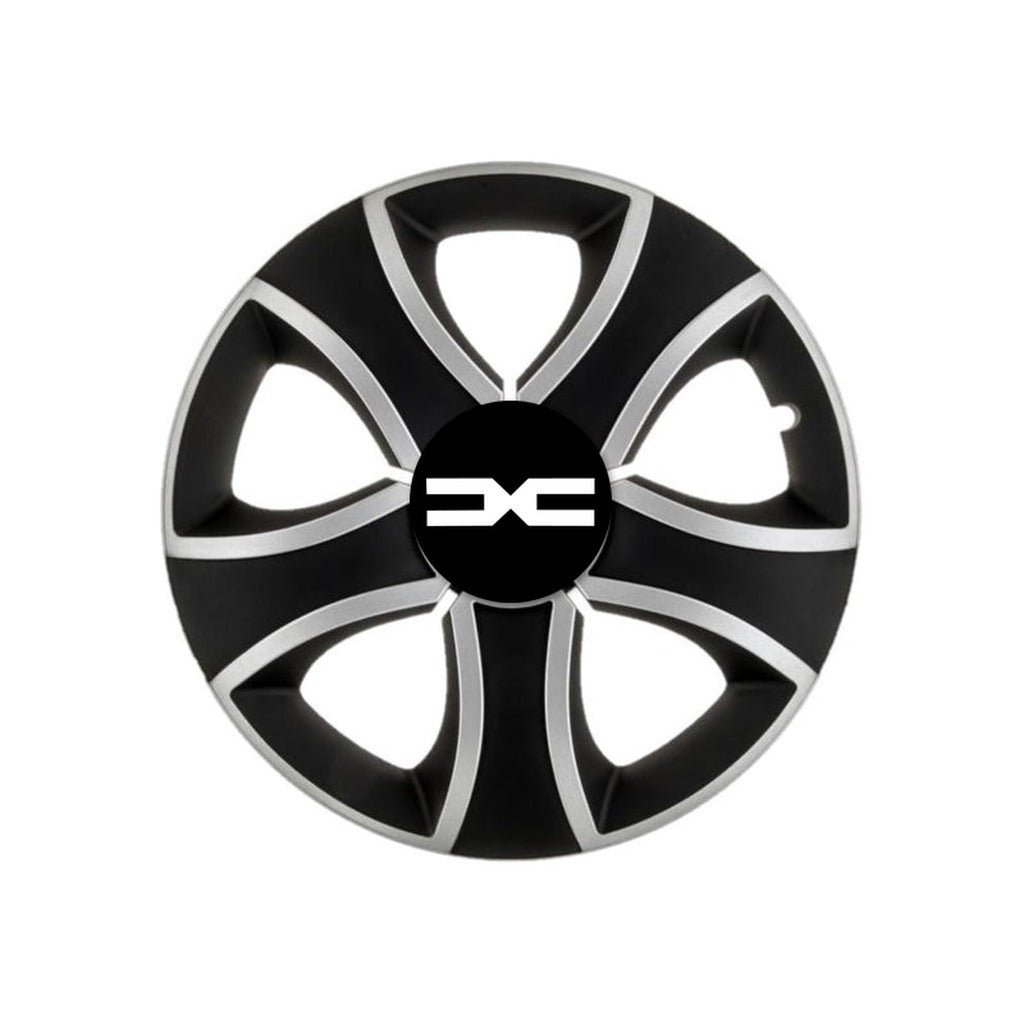 Set 4 Capace Roti 16 inchi (R16) Bis Gri-Negru, Compatibile Cu Dacia Nou