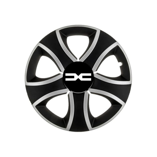 Set 4 Capace Roti 16 inchi (R16) Bis Gri-Negru, Compatibile Cu Dacia Nou