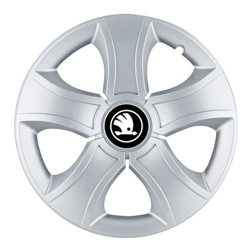Set 4 Capace Roti 15 inchi (R15) Bis Gri, Compatibile Cu Skoda Nou