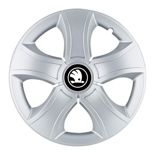 Set 4 Capace Roti 15 inchi (R15) Bis Gri, Compatibile Cu Skoda Nou