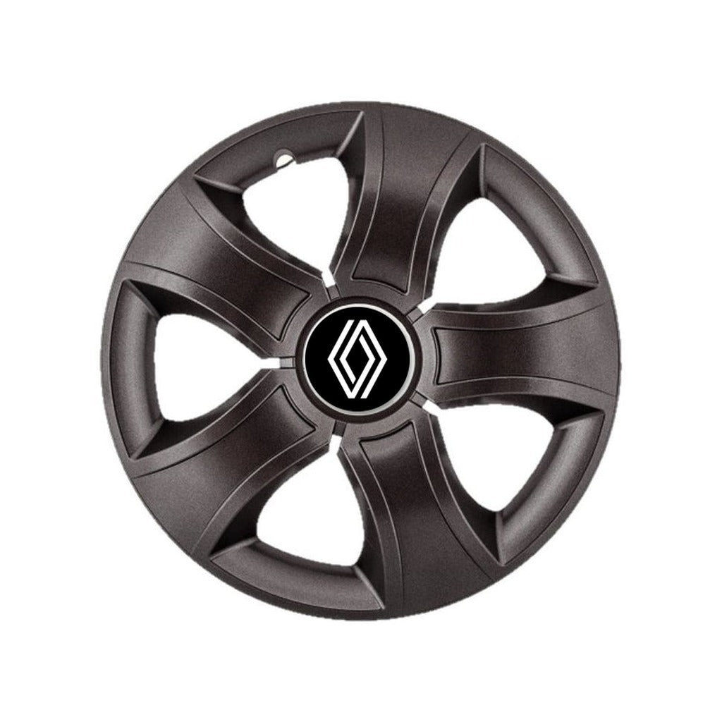 Set 4 Capace Roti 16 inchi (R16) Bis Negru, Compatibile Cu Renault Nou