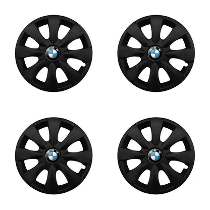 Set 4 capace roti potrivite jantelor de 15 inch compatibile BMW, Model - 316 Black Edition