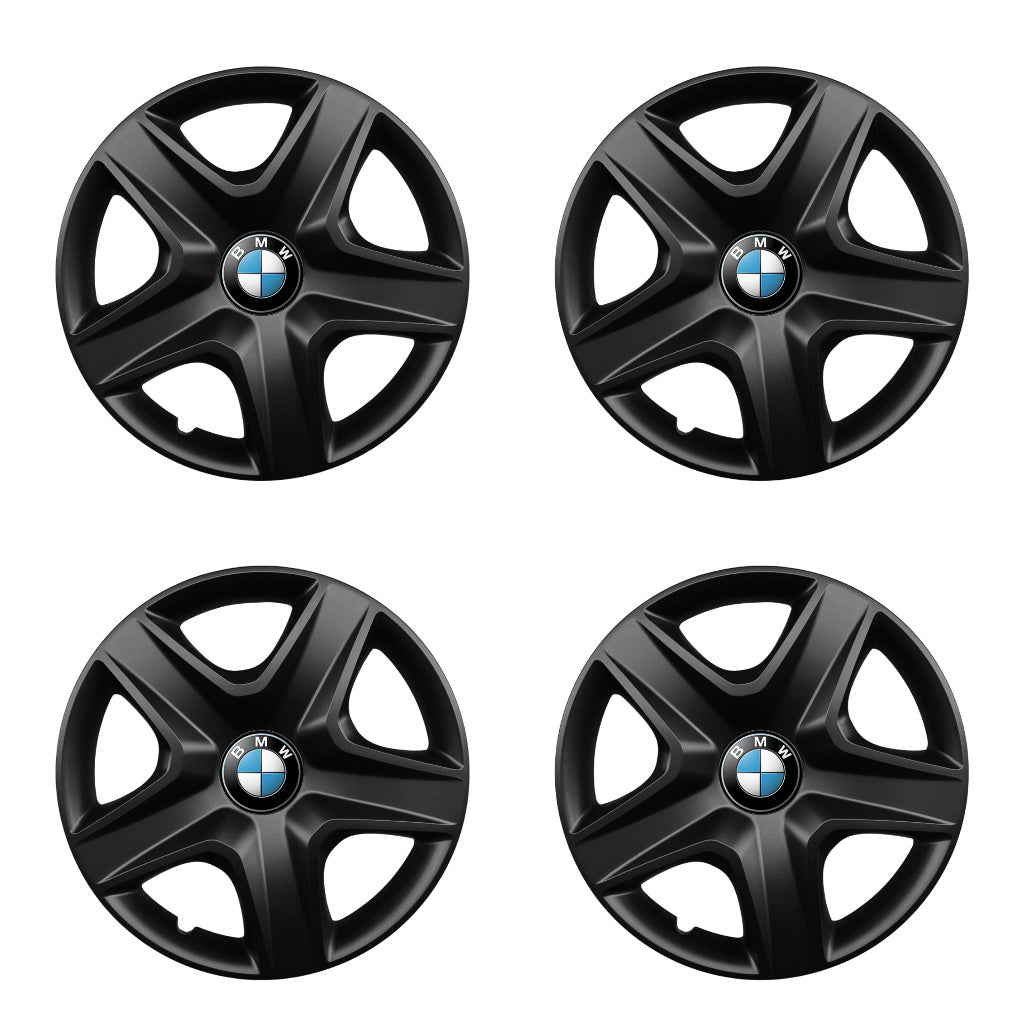 Set 4 capace roti potrivite jantelor de 16 inch compatibile BMW, Model 418 Black