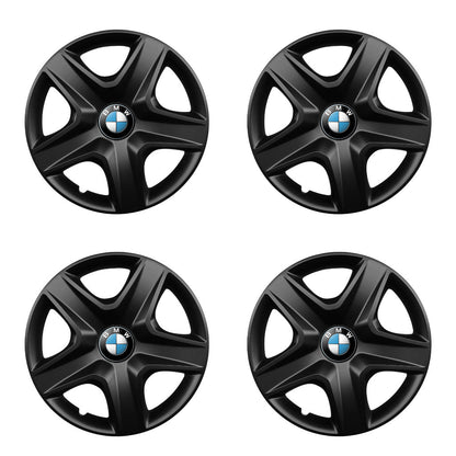 Set 4 capace roti potrivite jantelor de 16 inch compatibile BMW, Model 418 Black