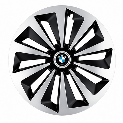 Set 4 capace roti Fox Gri-Negru R14 Compatibil Cu BMW