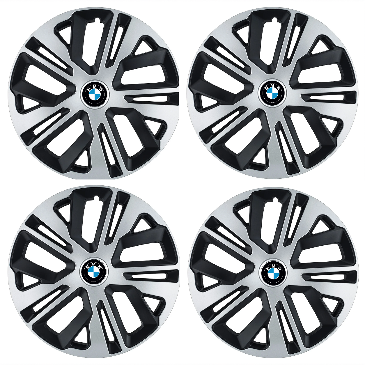 Set 4 Capace Roti 16 inchi (R16) Raven Gri-Negru, Compatibile Cu BMW
