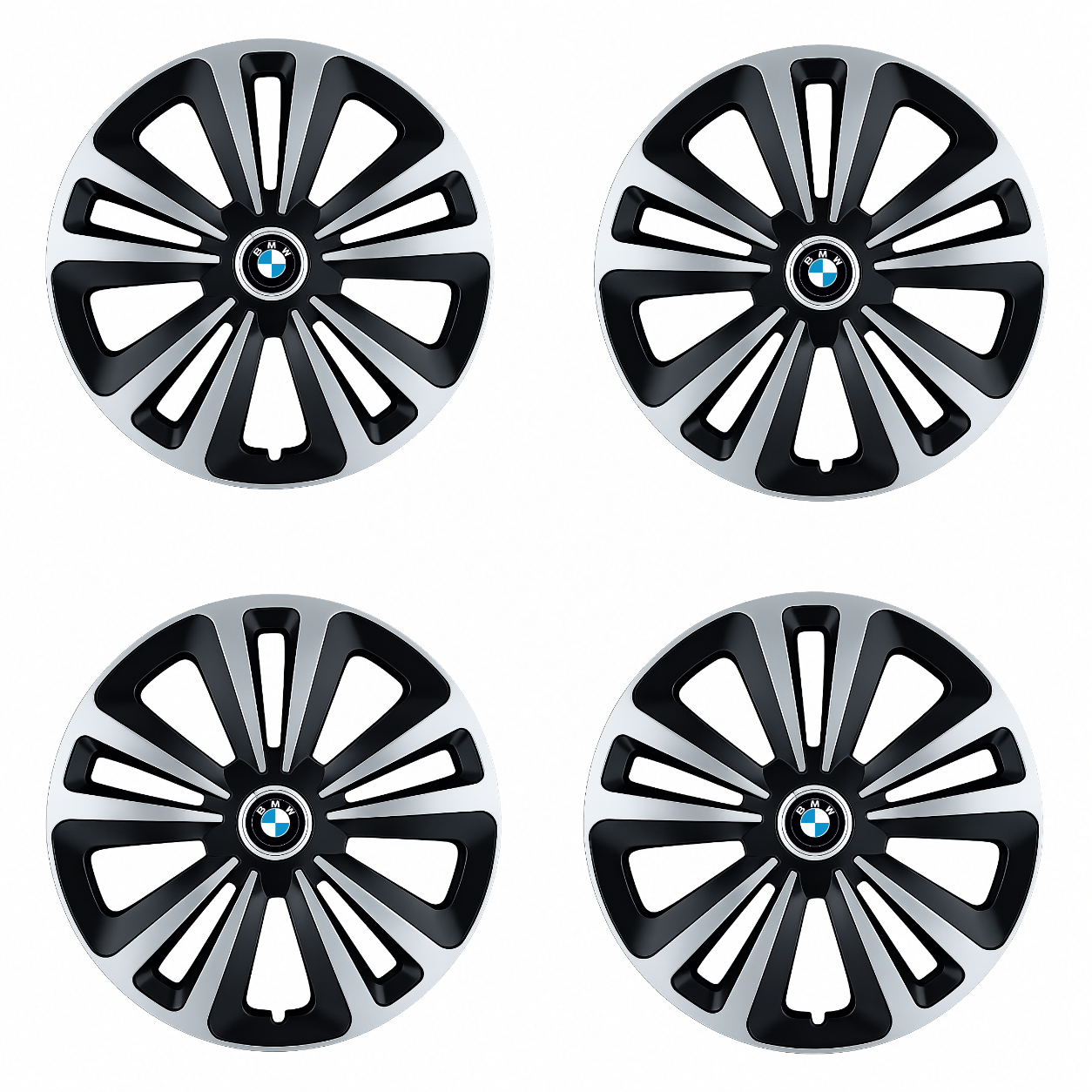 Set 4 Capace Roti Terra Gri-Negru R15, Compatibil Cu BMW