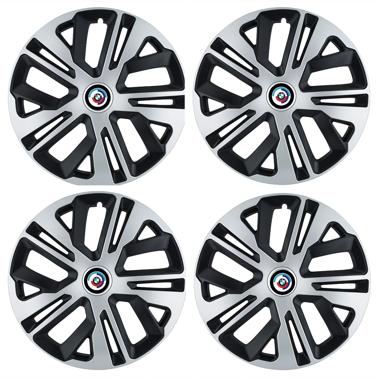 Set 4 Capace Roti 14 inchi (R14) Raven Gri-Negru, Compatibile Cu BMW