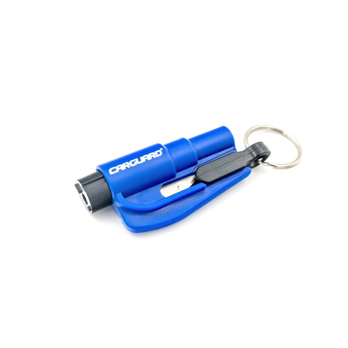 Breloc auto pentru urgențe Carguard – tăietor centură de siguranță + ciocan sparge geam