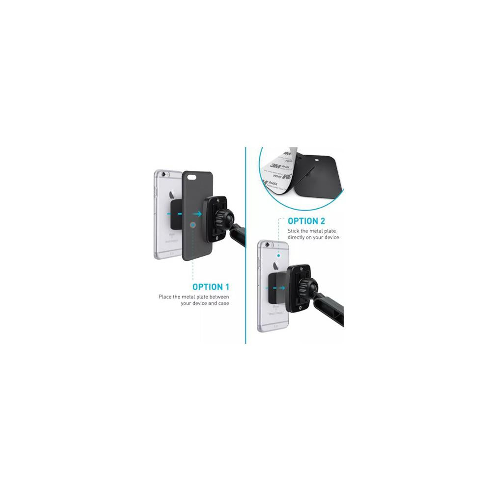 SUPORT TELEFON AUTO MAGNETIC CU FIXARE PE BORD/PARBRIZ CU VENTUZA