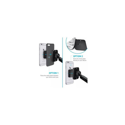 SUPORT TELEFON AUTO MAGNETIC CU FIXARE PE BORD/PARBRIZ CU VENTUZA