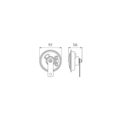 CLAXON ELECTROMAGNETIC 12V 5A TON INALT