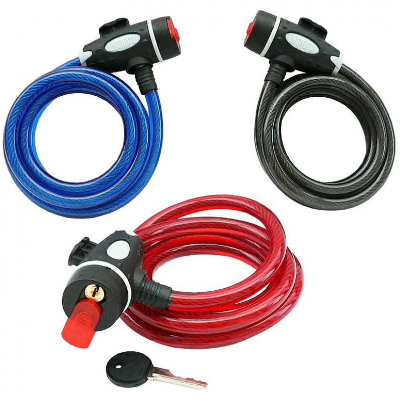 Cablu de blocare pentru bicicleta cu cheie