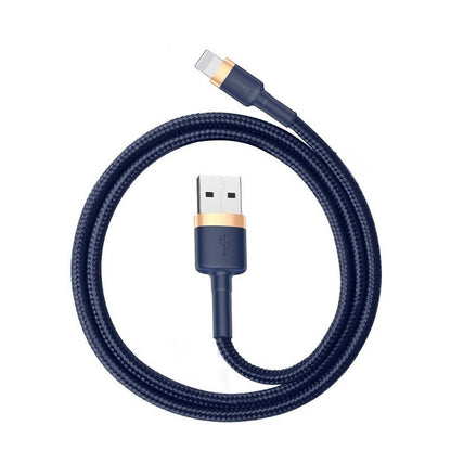 Cablu, USB, 1.5A, 2m, albastru și auriu