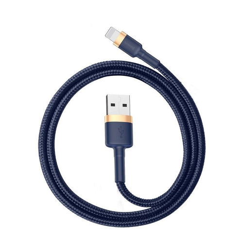 Cablu, USB, 1.5A, 2m, albastru și auriu