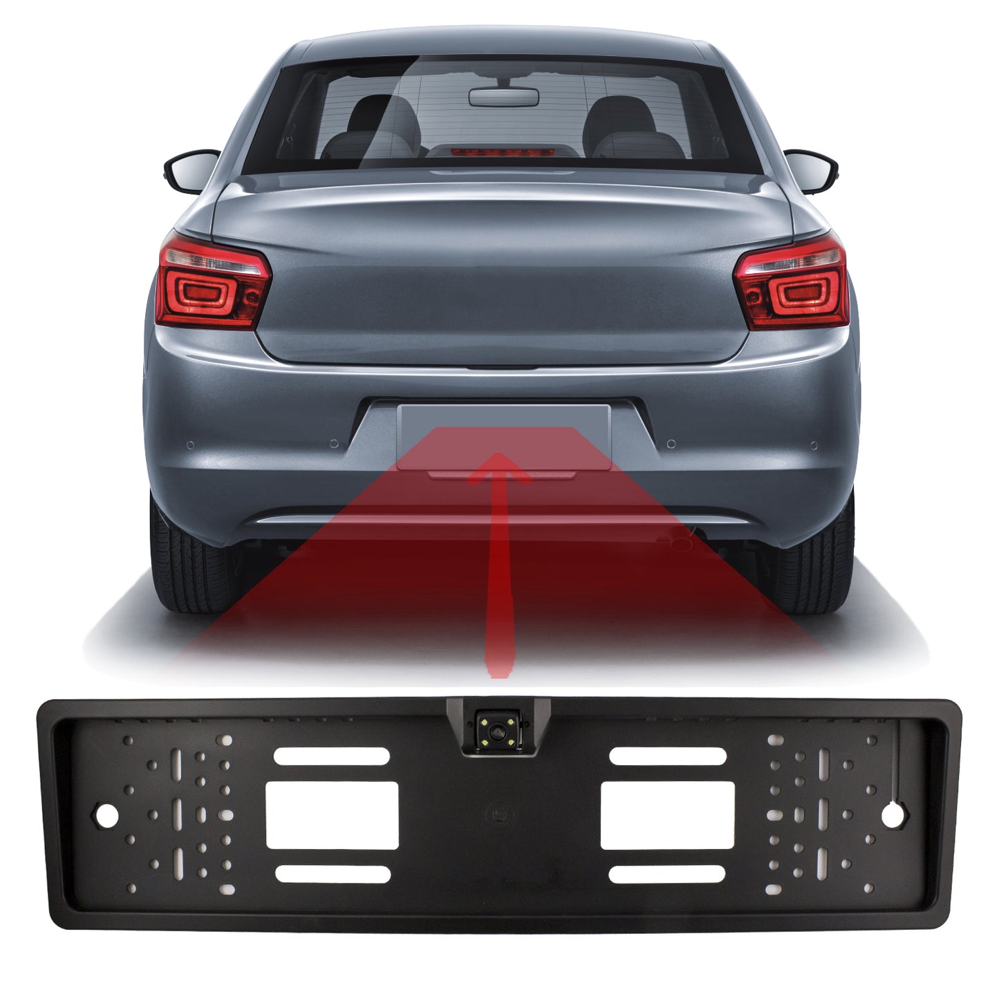 Cameră cu suport pentru număr de înmatriculare Carguard