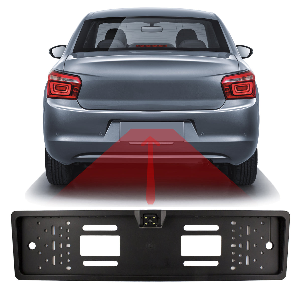 Cameră cu suport pentru număr de înmatriculare Carguard