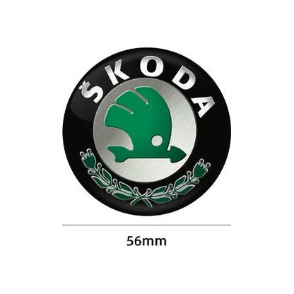 Set 4 Capace Janta Aaliaj SKODA 52MM Interior 56MM exterior, NEGRU cu VERDE