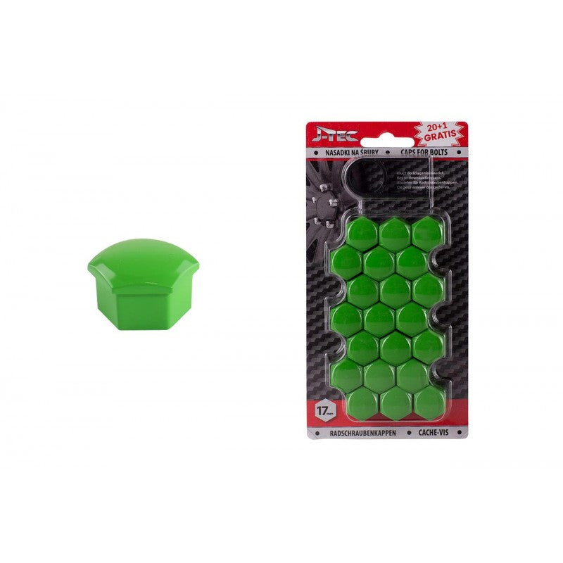 Capace prezoane, 21 buc, 17 mm, verzi