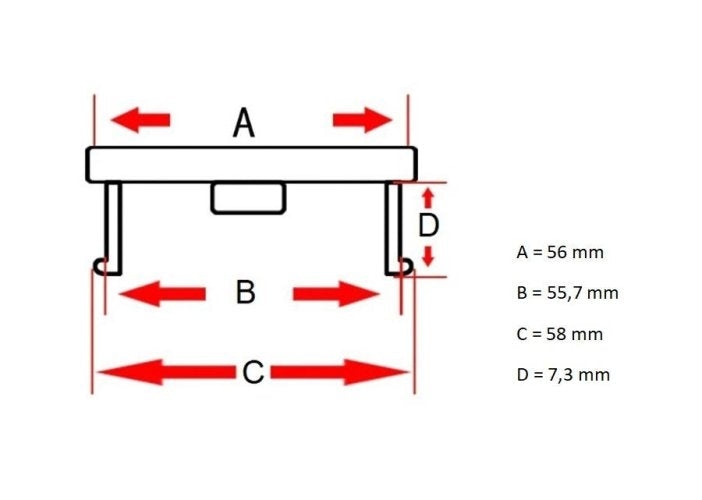 Set 4 Capace Janta Aliaj MAZDA 56MM GRI