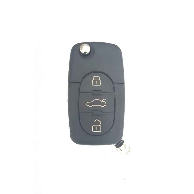 Carcasa cheie briceag,after market ,compatibila cu  Audi, 3 but, cu locas pt baterie 1616,fara logo