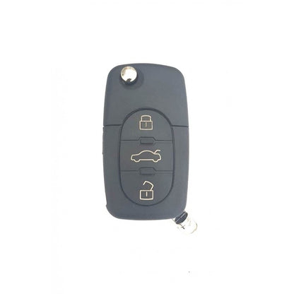 Carcasa cheie briceag Audi, 3 but, cu locas pt baterie 1616