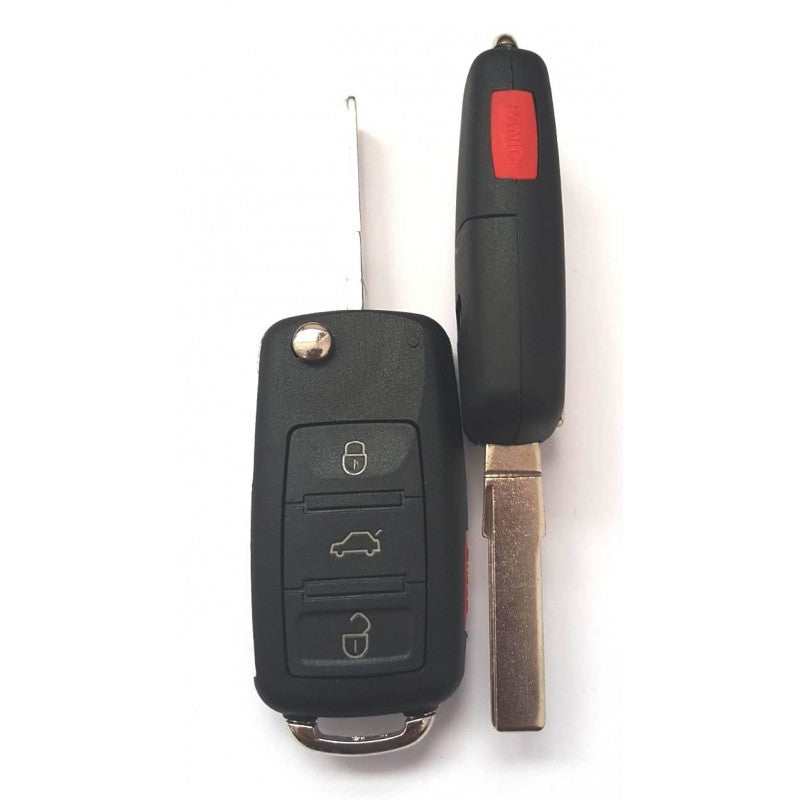 Carcasa cheie briceag Audi A8 3+1 buton de panica