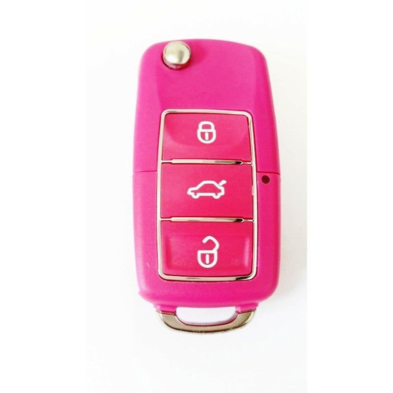 Carcasa cheie briceag after market , compatibil cu  VW, 3 butoane, roz fuxia fara lamela
