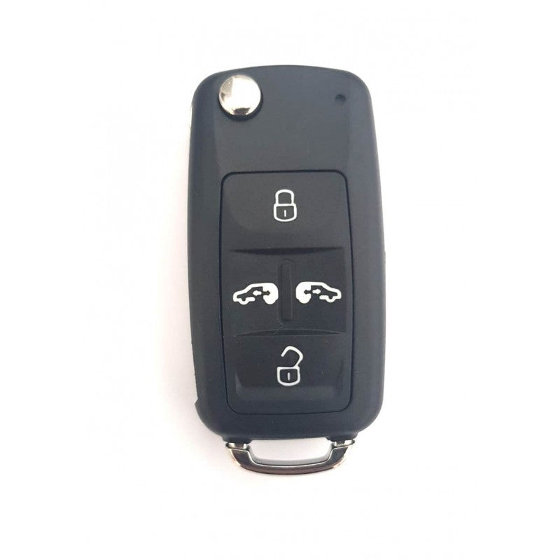 Carcasa cheie briceag after market , compatibi cu VW, 4 butoane, cu logo
