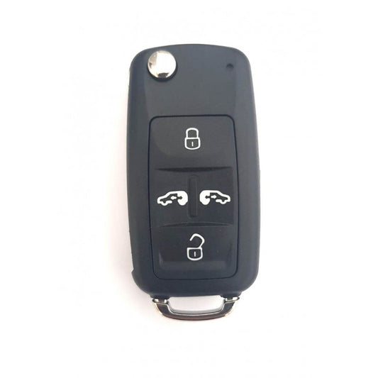 Carcasa cheie briceag after market , compatibi cu VW, 4 butoane, cu logo