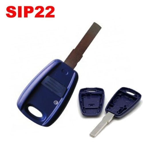 Carcasa Cheie Fiat, 1 Buton, lamela SIP22, albastra