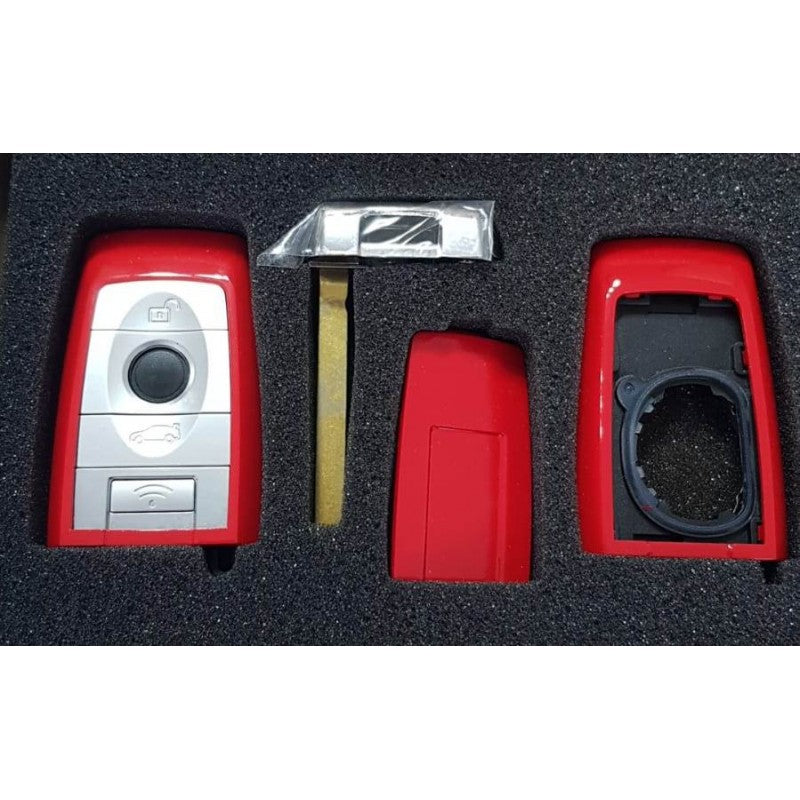 Carcasa cheie Smartkey,after market,compatibila cu  BMW 4 but rosie,far logo