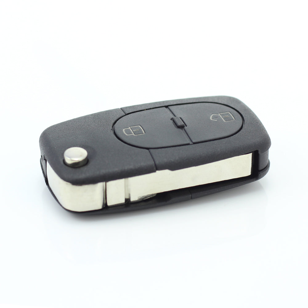CARGUARD - Audi - carcasă cheie tip briceag, 2+1 butoane, cu buton panică și baterie CR 2032